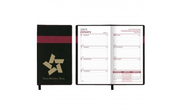 Custom Printed "Joliett" 2-Tone Soft Vinyl Cover Weekly Pocket Planners