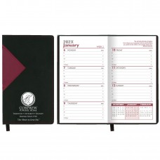Custom Printed "Keystone" 2-Tone Soft Vinyl Cover Weekly Pocket Planners