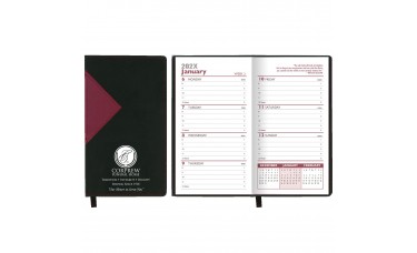 Custom Printed "Keystone" 2-Tone Soft Vinyl Cover Weekly Pocket Planners