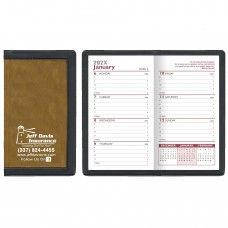 Custom Printed "Tuscany" 2-Tone Soft Vinyl Cover Weekly Pocket Planners