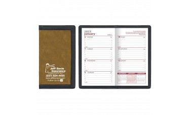Custom Printed "Tuscany" 2-Tone Soft Vinyl Cover Weekly Pocket Planners