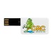 Custom Printed Full Color Mini Business Card / Credit Card Flip USB Flash Drives