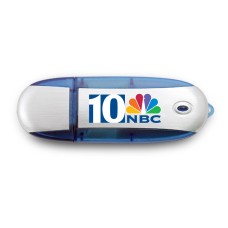 Custom Full Color UV Printed Brushed Aluminum Oval USB Flash Drives