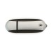 Custom Full Color UV Printed Brushed Aluminum Oval USB Flash Drives - Black