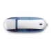 Custom Full Color UV Printed Brushed Aluminum Oval USB Flash Drives - Blue (PMS 286)