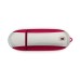 Custom Full Color UV Printed Brushed Aluminum Oval USB Flash Drives - Red (PMS 186)