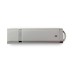 Custom Screen Printed Capped USB Flash Drives - Silver (PMS 877)