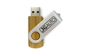 Custom Screen Printed Wooden Swivel USB Flash Drives