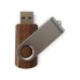 Custom Full Color UV Printed Wooden Swivel USB Flash Drives  - Walnut