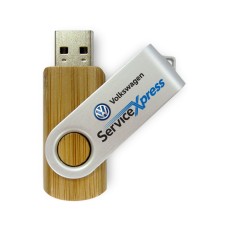 Custom Full Color UV Printed Wooden Swivel USB Flash Drives 