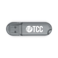 Custom Screen Printed Oval Transparent Capped USB Flash Drives