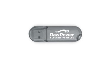 Custom Screen Printed Oval Transparent Capped USB Flash Drives