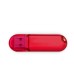 Custom Full Color Digitally Printed Oval Transparent Capped USB Flash Drives - Red (PMS 186)