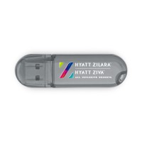 Custom Full Color Digitally Printed Oval Transparent Capped USB Flash Drives