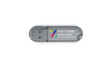 Custom Full Color Digitally Printed Oval Transparent Capped USB Flash Drives