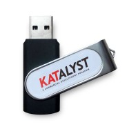 Custom Full Color Printed Domed Swivel USB Flash Drives