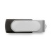 Custom Full Color Printed Domed Swivel USB Flash Drives - Black