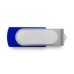 Custom Full Color Printed Domed Swivel USB Flash Drives - Blue (PMS 072)