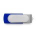 Custom Full Color Printed Domed Swivel USB Flash Drives - Blue (PMS 2738)