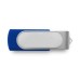 Custom Full Color Printed Domed Swivel USB Flash Drives - Blue (PMS 280)