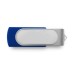 Custom Full Color Printed Domed Swivel USB Flash Drives - Blue (PMS 281)