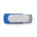 Custom Full Color Printed Domed Swivel USB Flash Drives - Blue (PMS 2935)