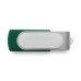 Custom Full Color Printed Domed Swivel USB Flash Drives - Green (PMS 3435)