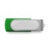 Custom Full Color Printed Domed Swivel USB Flash Drives - Green (PMS 355)