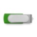 Custom Full Color Printed Domed Swivel USB Flash Drives - Green (PMS 362)