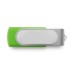 Custom Full Color Printed Domed Swivel USB Flash Drives - Green (PMS 368)