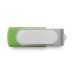 Custom Full Color Printed Domed Swivel USB Flash Drives - Green (PMS 376)