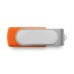 Custom Full Color Printed Domed Swivel USB Flash Drives - Orange (PMS Orange 021)