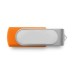 Custom Full Color Printed Domed Swivel USB Flash Drives - Orange (PMS 158)