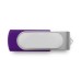 Custom Full Color Printed Domed Swivel USB Flash Drives - Purple (PMS 2607)