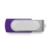 Custom Full Color Printed Domed Swivel USB Flash Drives - Purple (PMS 268)