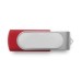 Custom Full Color Printed Domed Swivel USB Flash Drives - Red (PMS 1807)