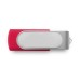 Custom Full Color Printed Domed Swivel USB Flash Drives - Red (PMS 199)