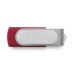 Custom Full Color Printed Domed Swivel USB Flash Drives - Red (PMS 202)