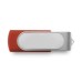 Custom Full Color Printed Domed Swivel USB Flash Drives - Red (PMS 484)