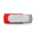 Custom Full Color Printed Domed Swivel USB Flash Drives - Red (PMS 485)