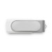 Custom Full Color Printed Domed Swivel USB Flash Drives - White