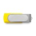 Custom Full Color Printed Domed Swivel USB Flash Drives - Yellow (PMS Yellow)