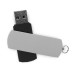 Custom Screen Printed Sleek Swivel USB Flash Drives - Silver (PMS 877)