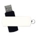 Custom Screen Printed Sleek Swivel USB Flash Drives - White