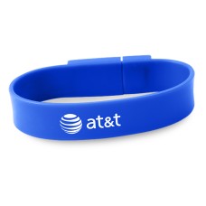 Custom Screen Printed Silicone Wristband Bracelet USB Flash Drives