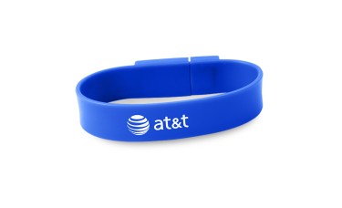 Custom Screen Printed Silicone Wristband Bracelet USB Flash Drives