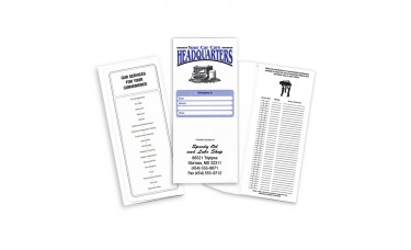 Custom Printed "Your Car Care Headquarters" Automotive Service Paper Document Folders