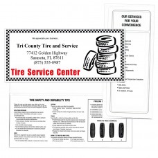 Custom Printed "Tire Service Center" Automotive Service Paper Document Folders