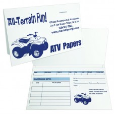 Custom Printed "ATV Papers" ATV Dealer Paper Document Folders