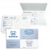 Custom Printed "Blue Square" Car Dealer Glove Box Document Folders (2XBB)